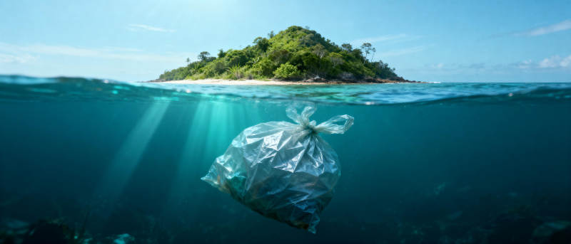 海洋塑料污染图片