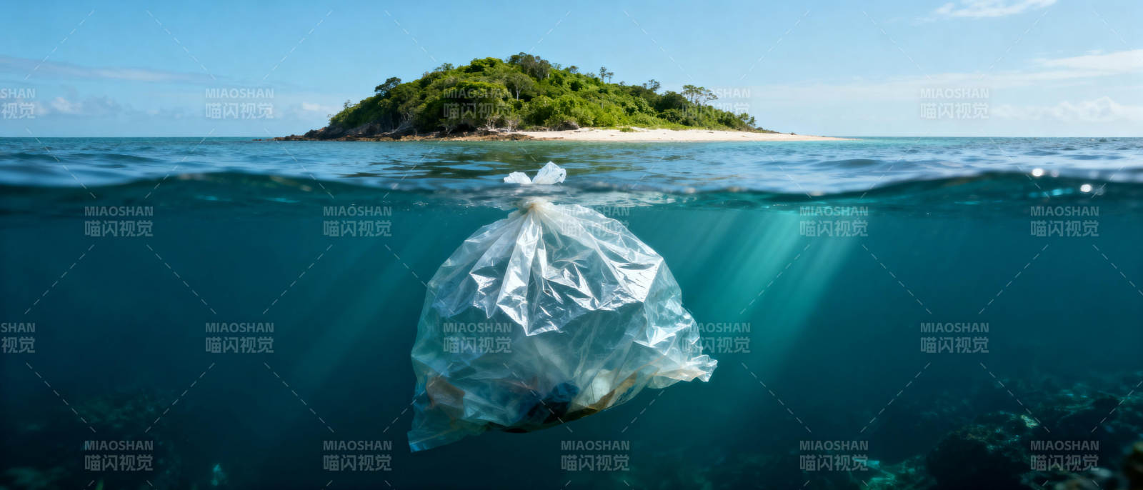 海洋塑料污染图片