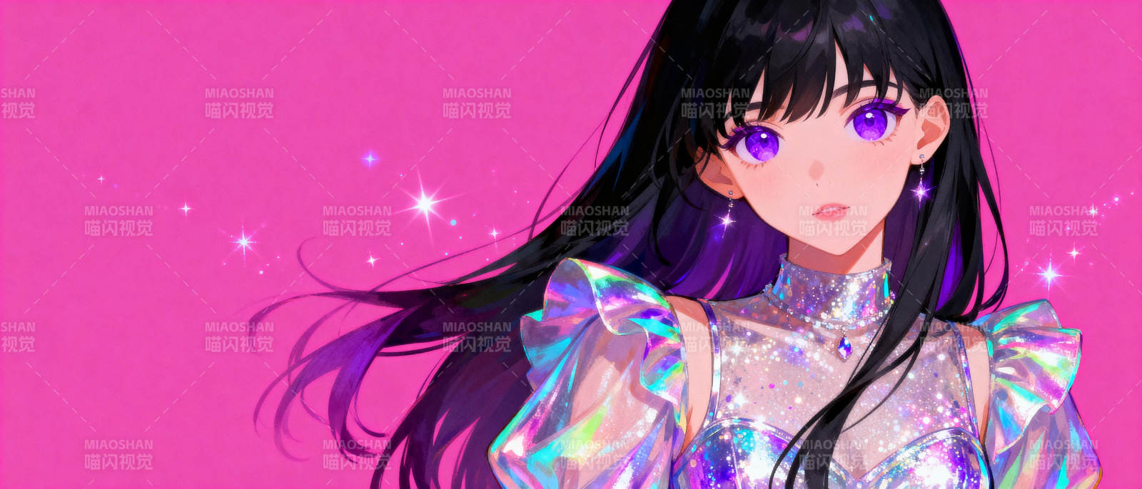 梦幻紫瞳少女图片