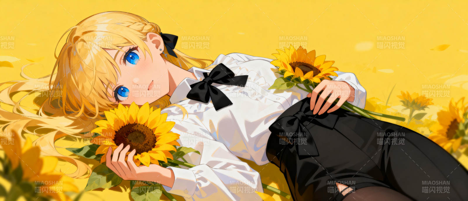 向日葵少女图片
