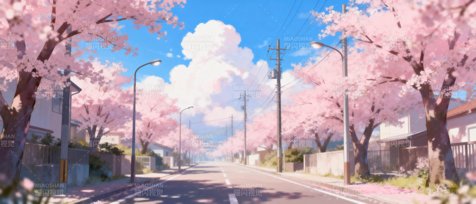 樱花大道春意浓图片