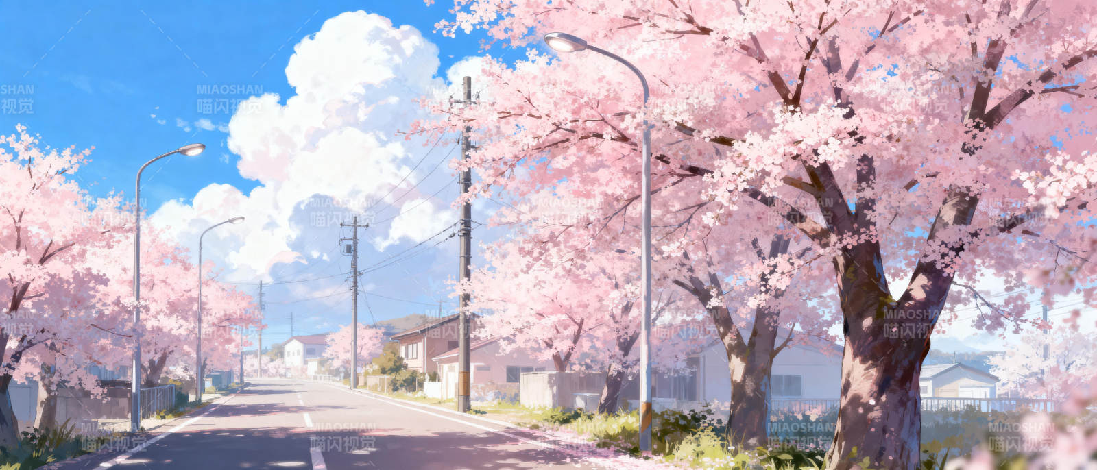 樱花大道春景图片
