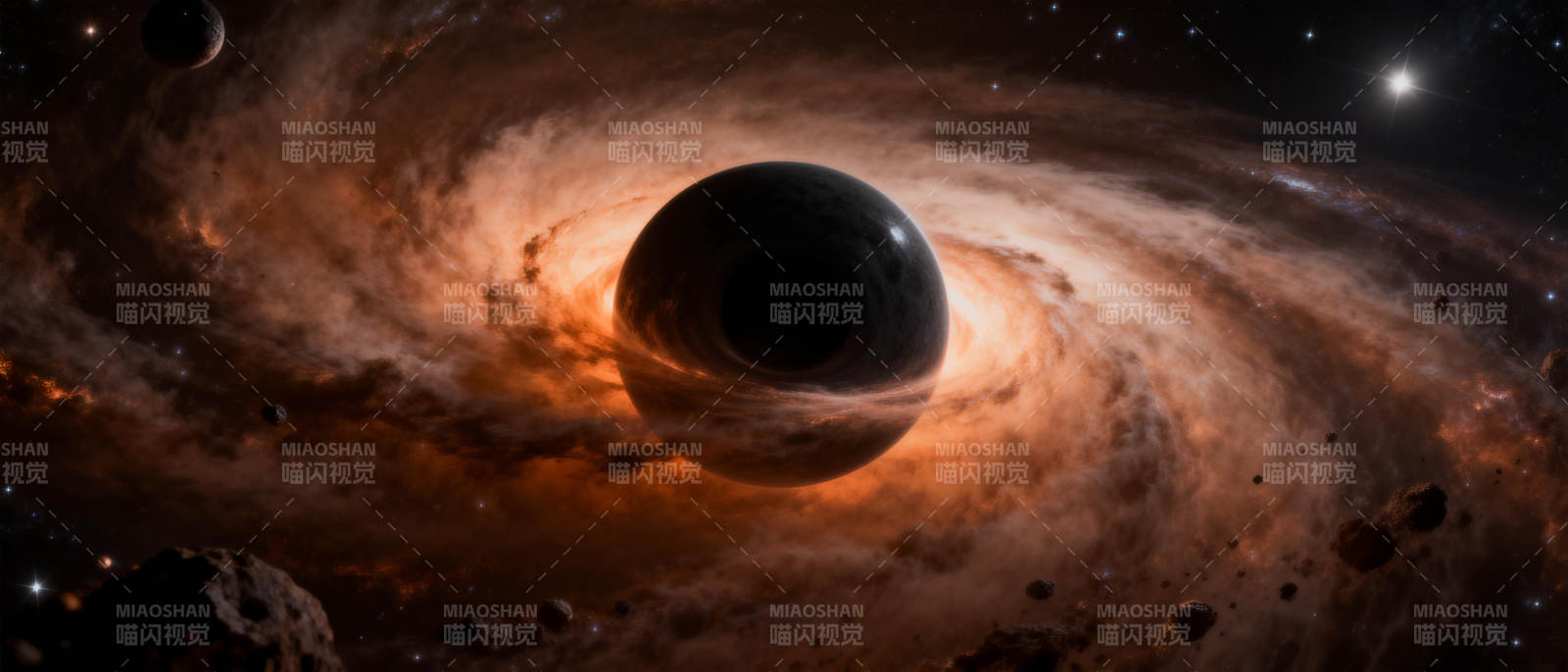 黑洞吞噬星云图片