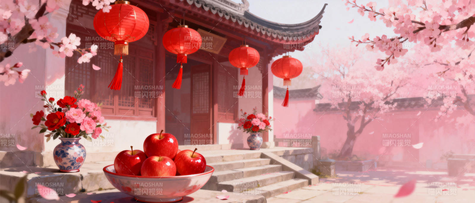 春日庭院红果香图片