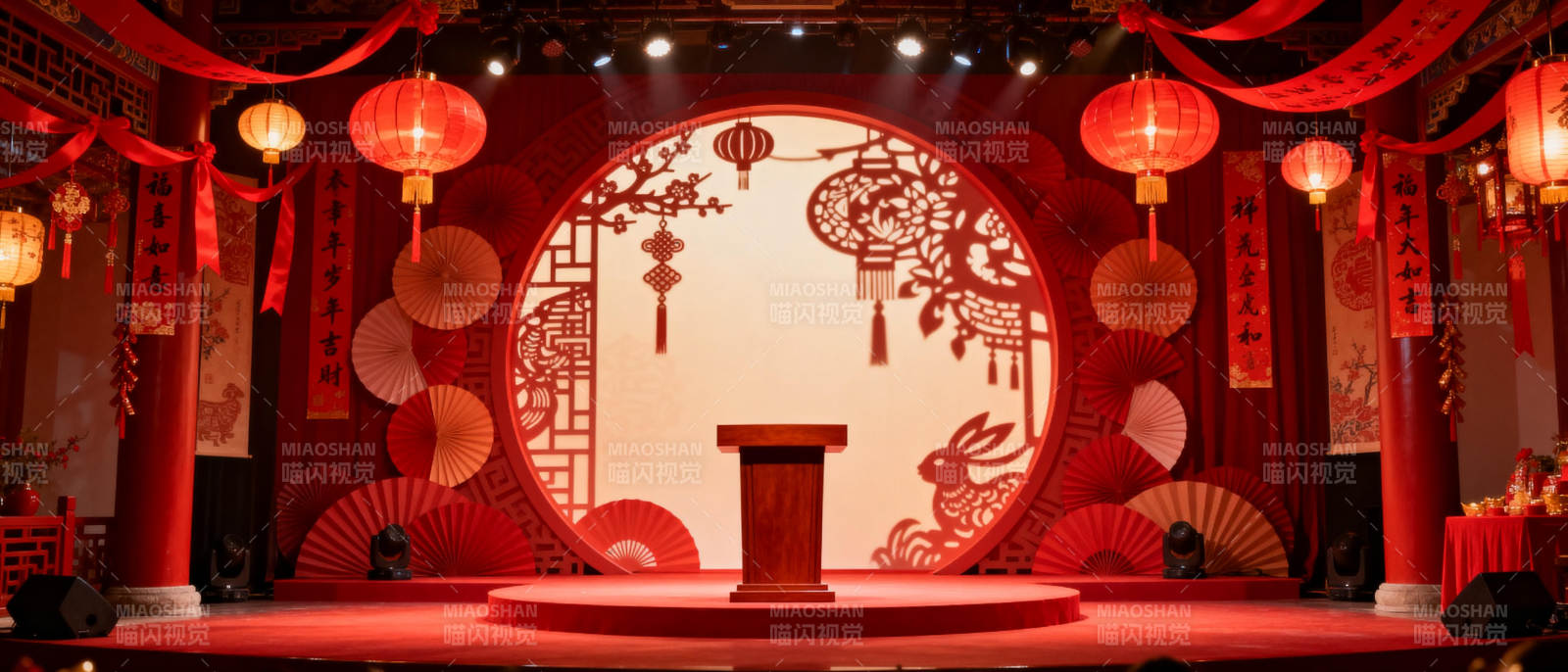 红韵舞台迎新春图片