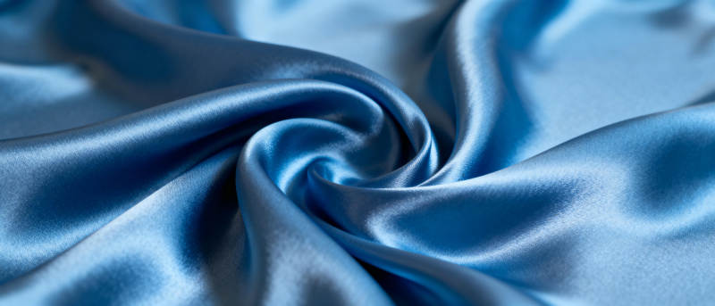 蓝色丝绸柔美褶皱图片