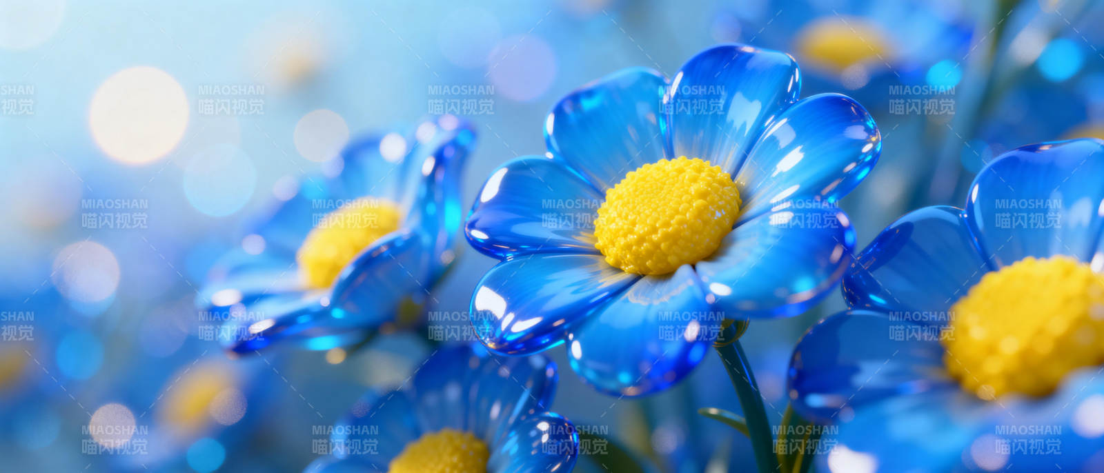 蓝花绽放 春意盎然图片