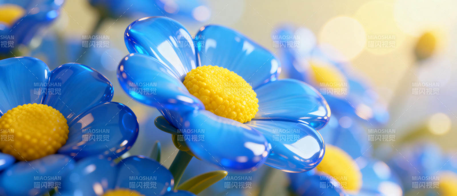 蓝花绽放 春意盎然图片