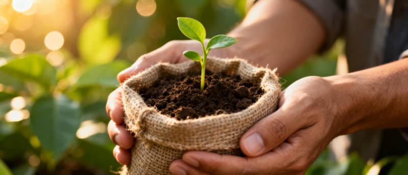 守护新生绿芽图片