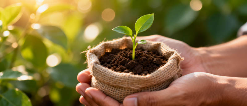 呵护新生绿芽图片