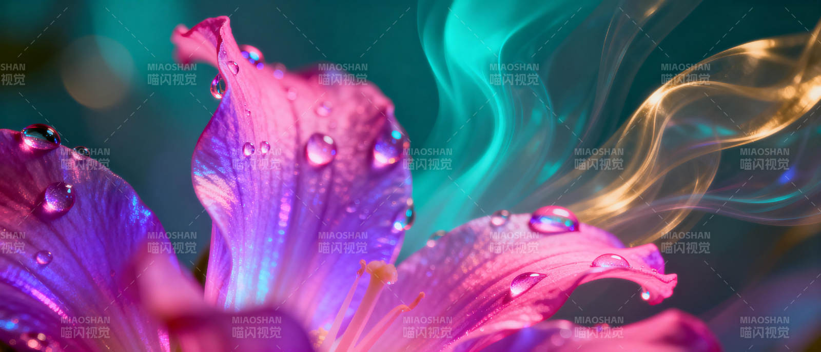 紫花露珠梦幻烟图片