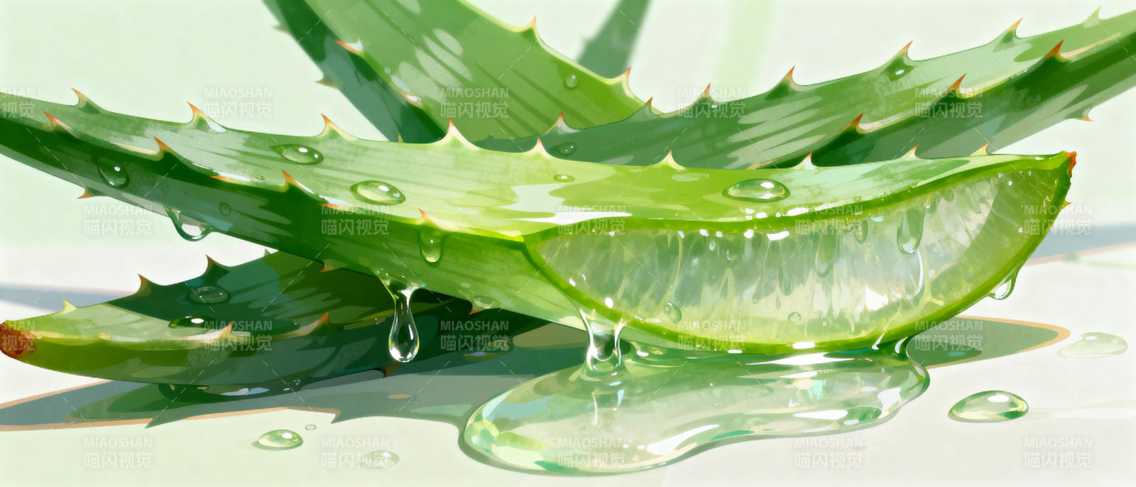 芦荟凝胶滴落图片