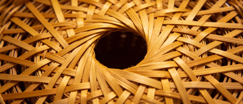 竹编螺旋纹理图片