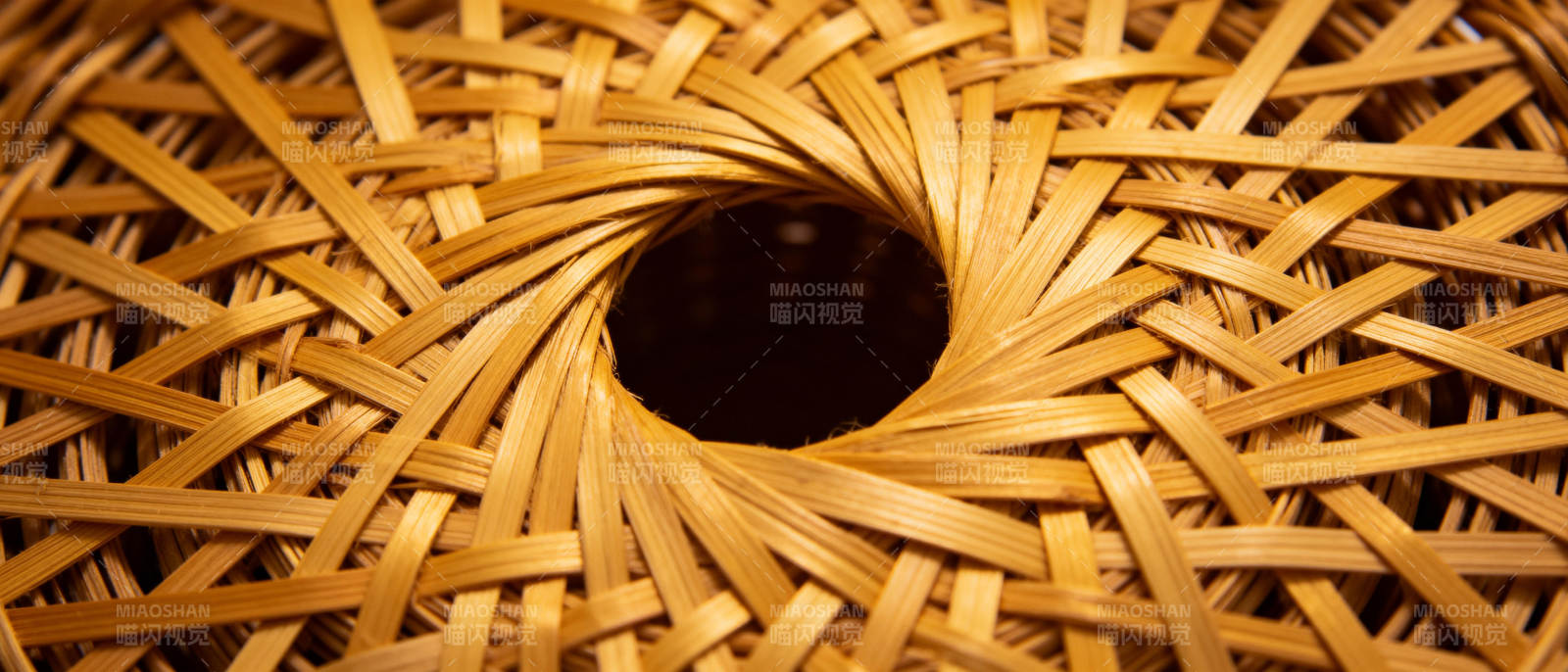 竹编螺旋纹理图片