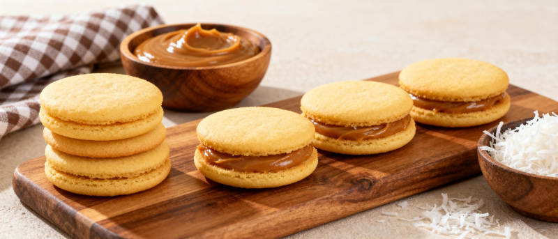 椰香焦糖夹心饼干图片