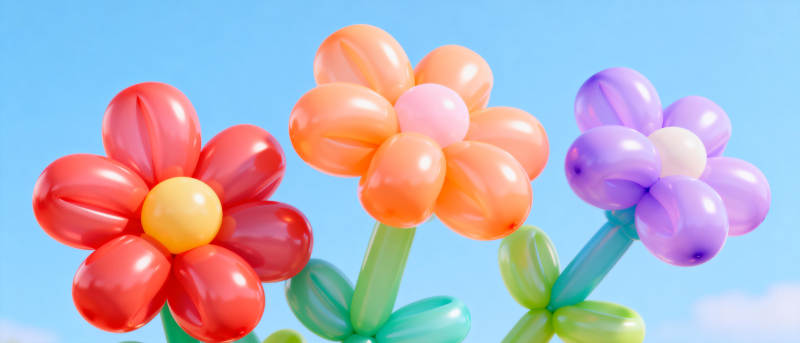 气球花绽放图片