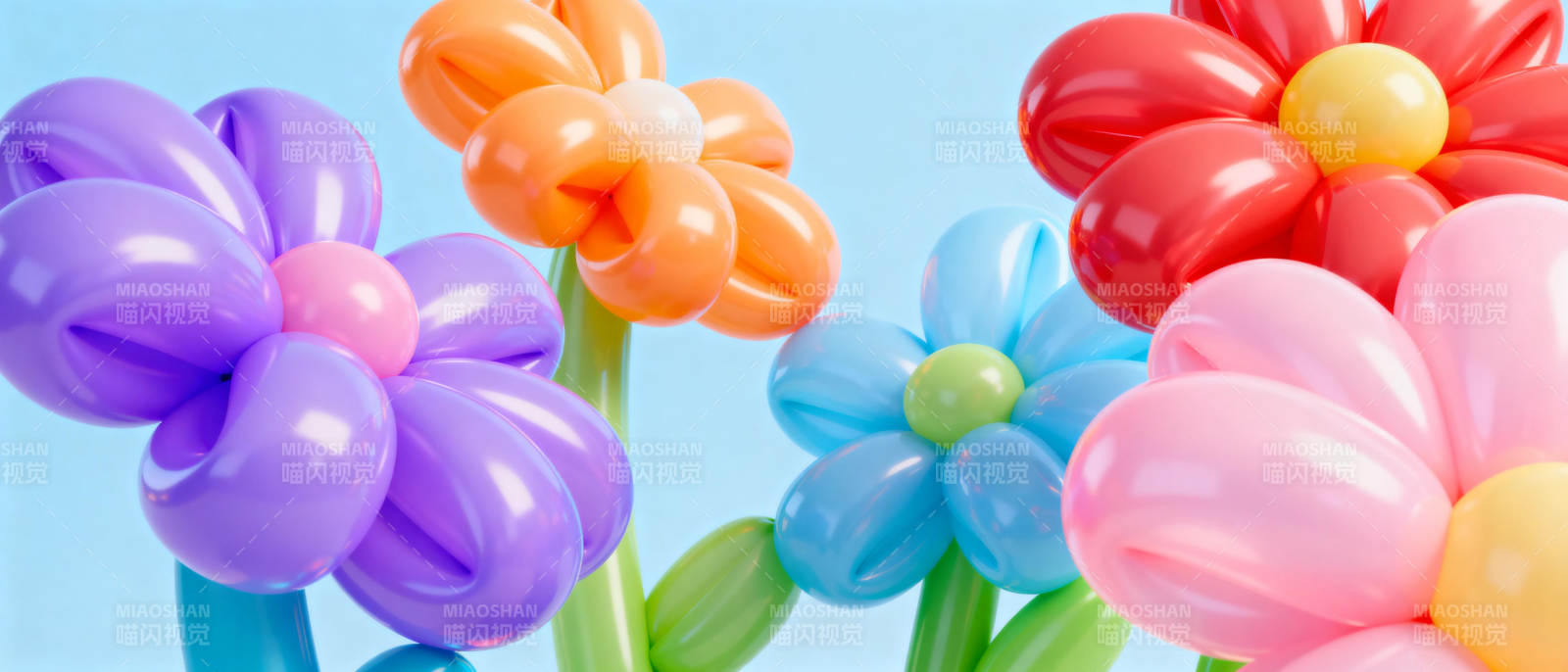 气球花绽放图片