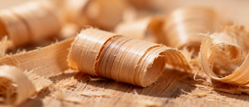 木屑卷曲特写图片