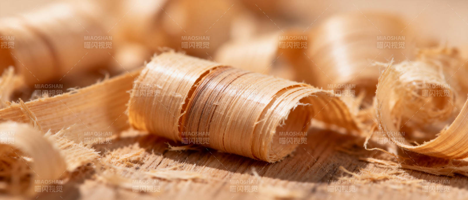 木屑卷曲特写图片