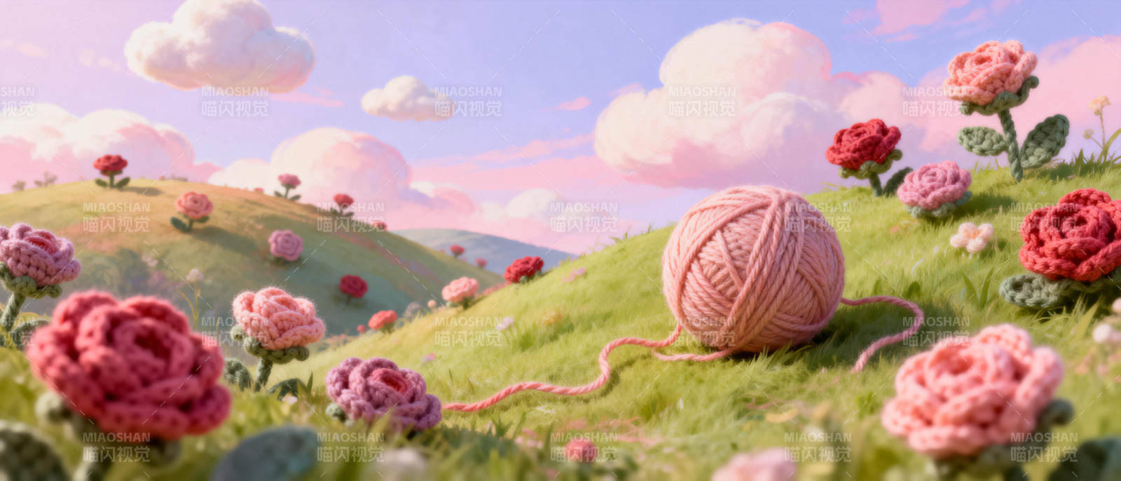 毛线花田图片