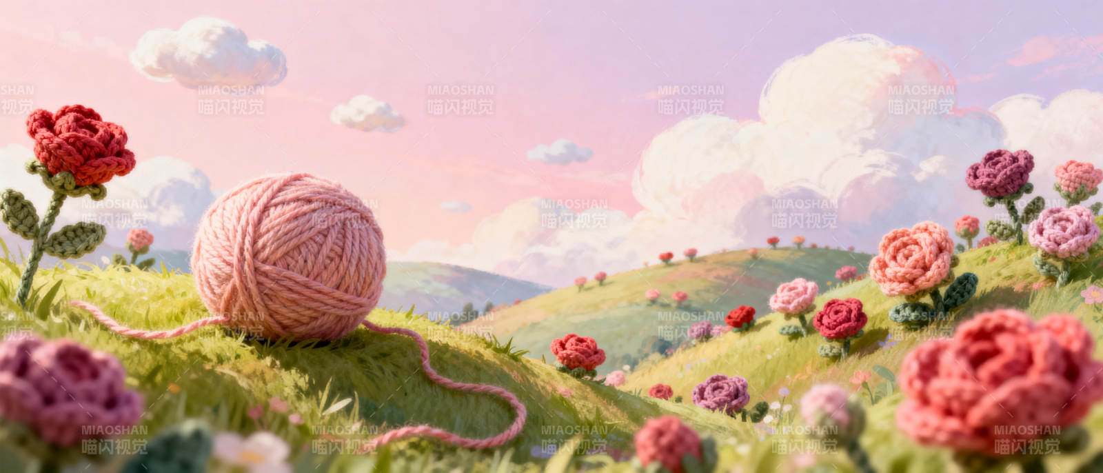 花间毛线球图片