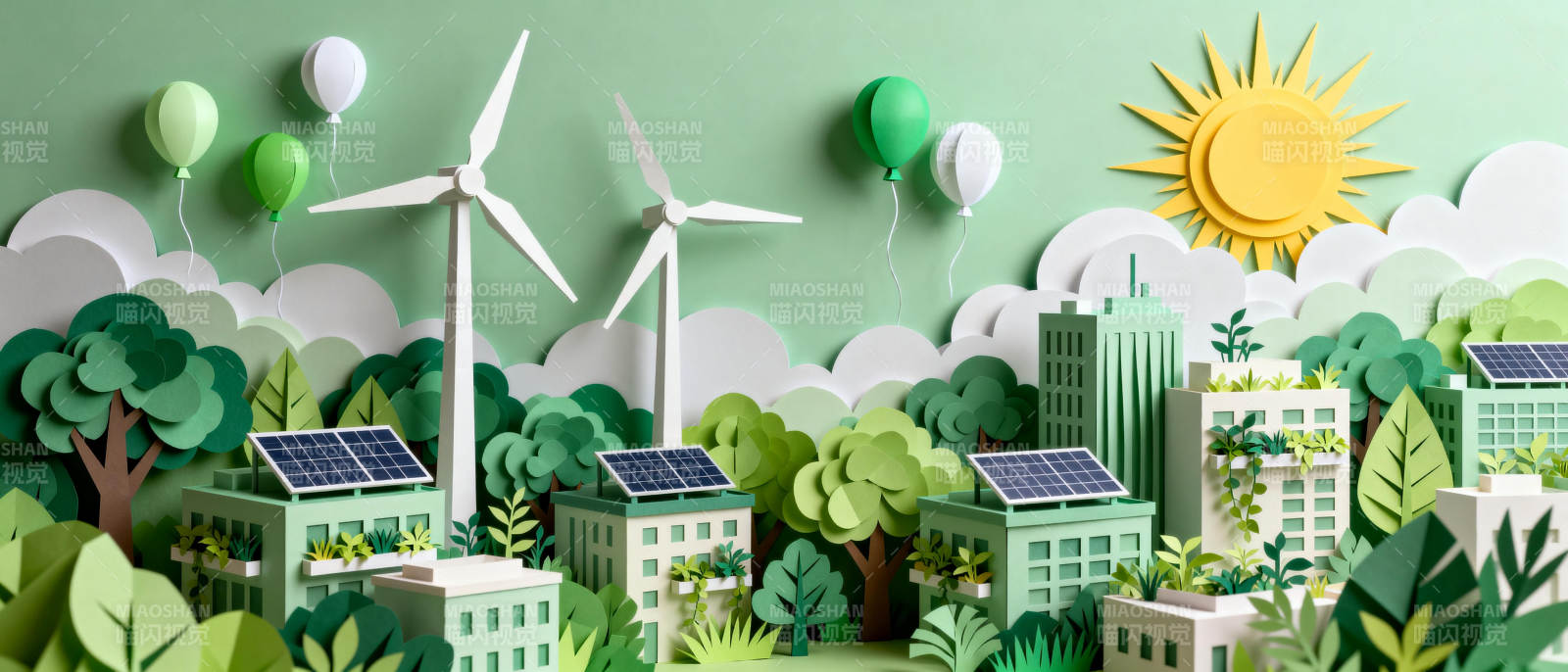 绿色城市 环保未来图片