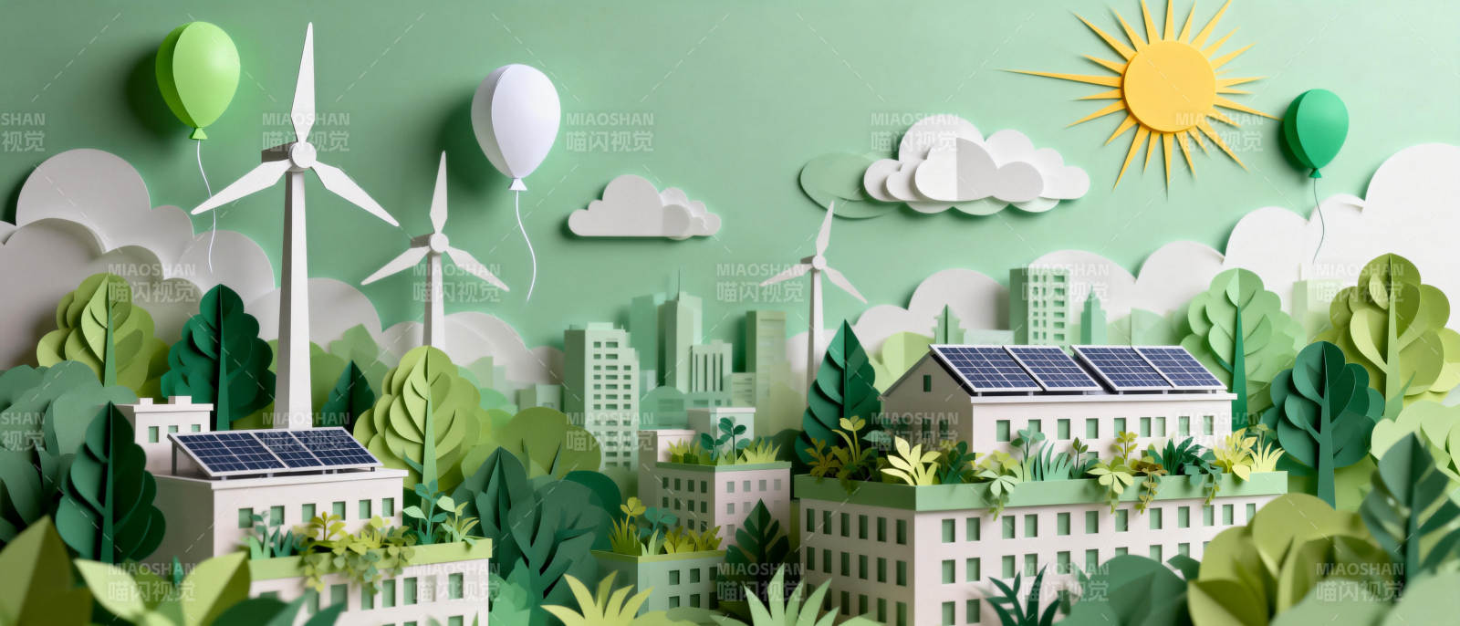 绿色城市 环保未来图片