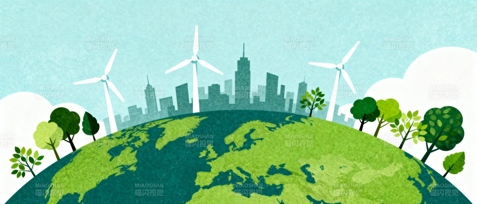 绿色地球 风能未来图片