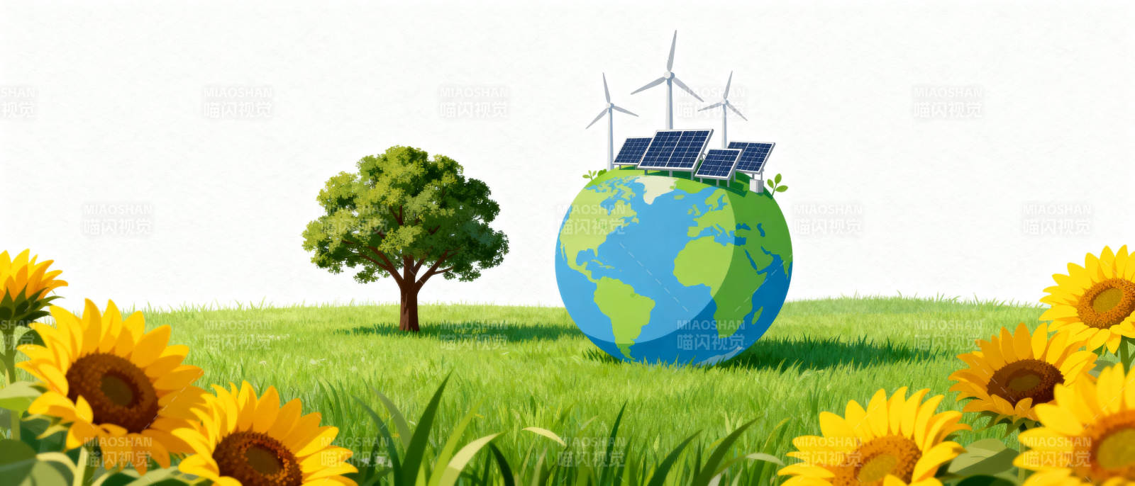 绿色地球 阳光未来图片