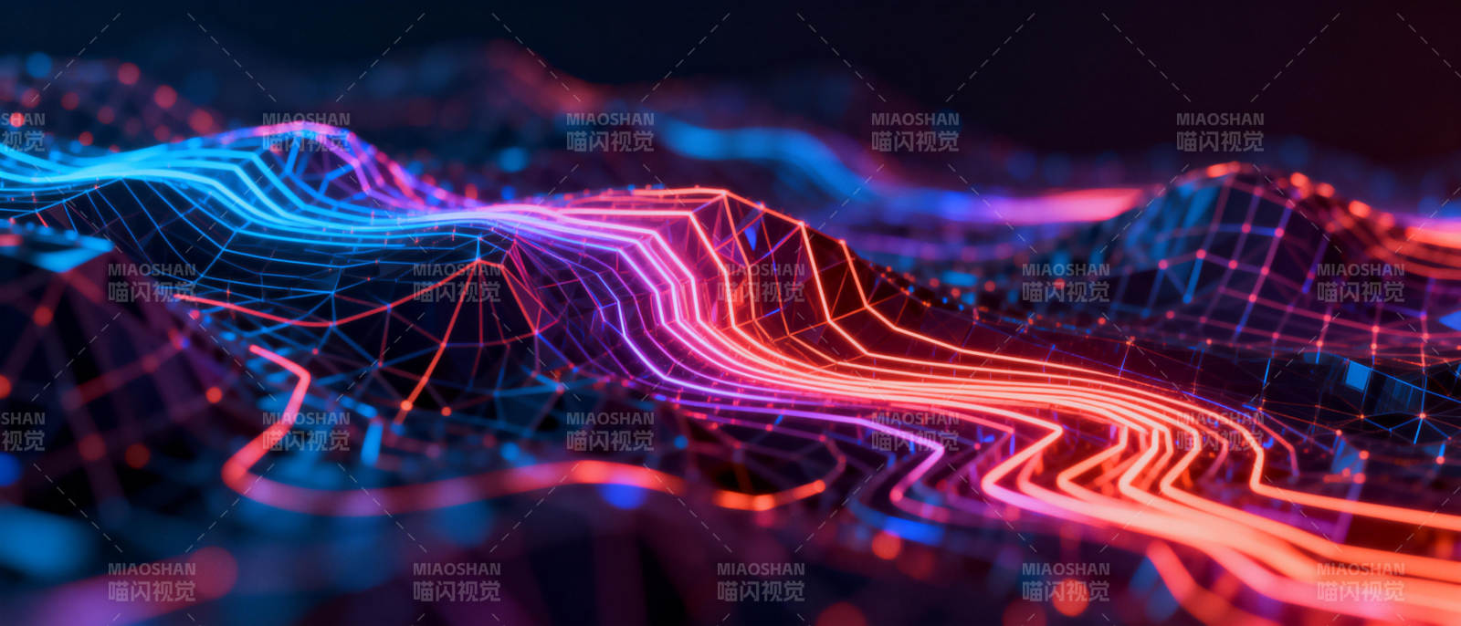 霓虹波浪图图片