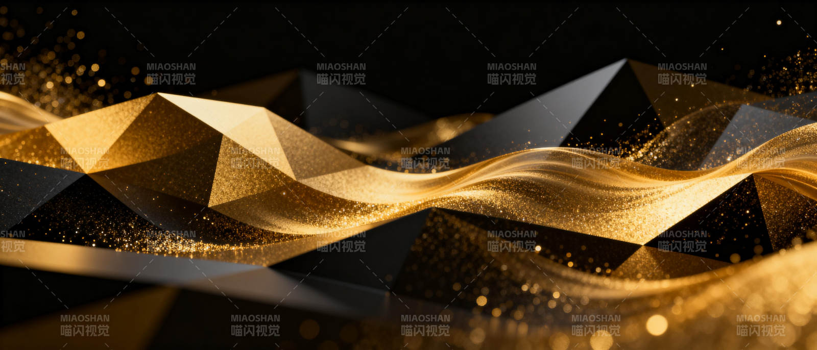 金色波浪艺术图片