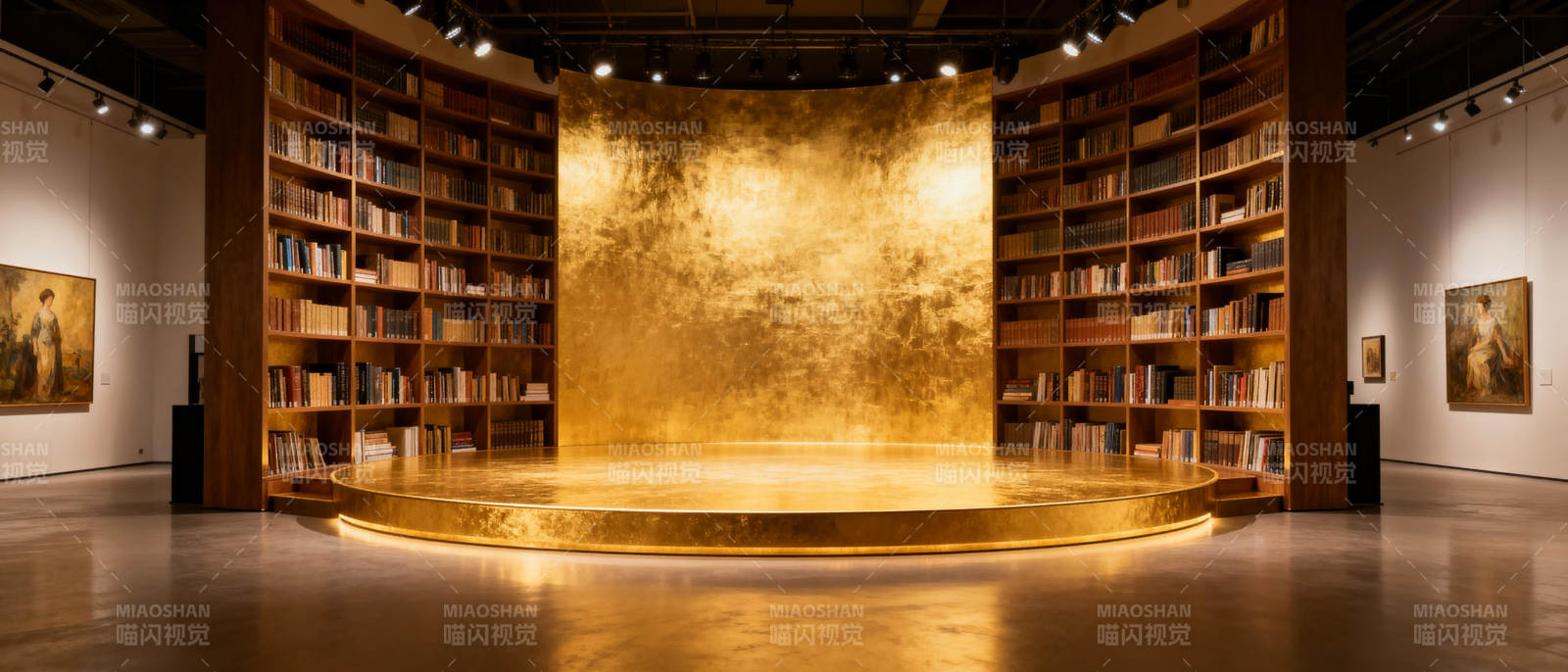 金色书墙艺术馆图片