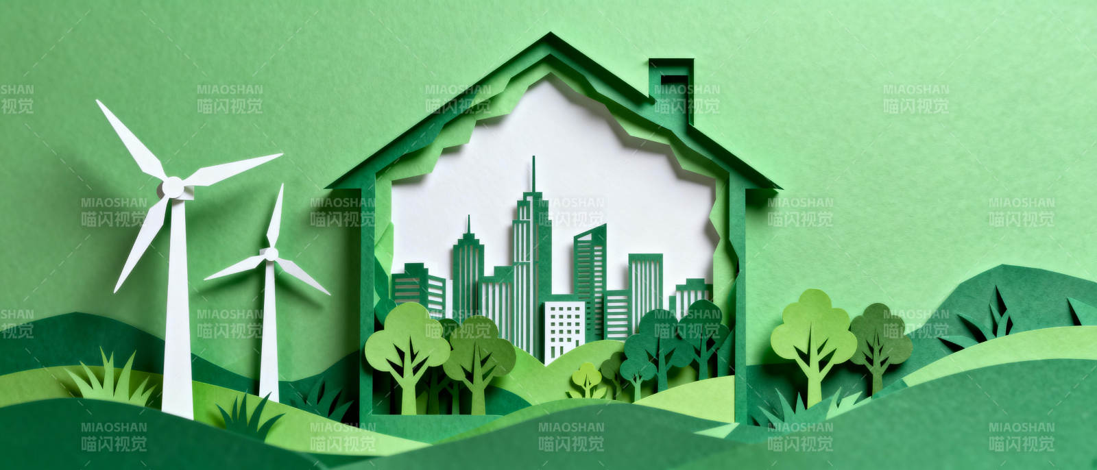 绿色家园 风能未来图片