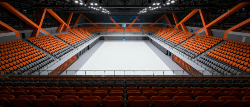 空旷的室内体育馆图片