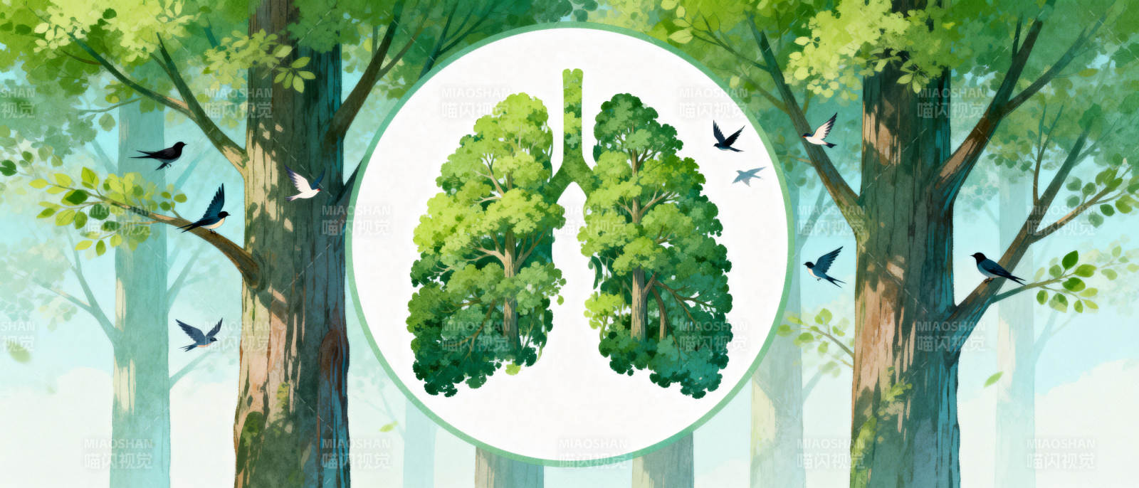 森林与肺的和谐图片