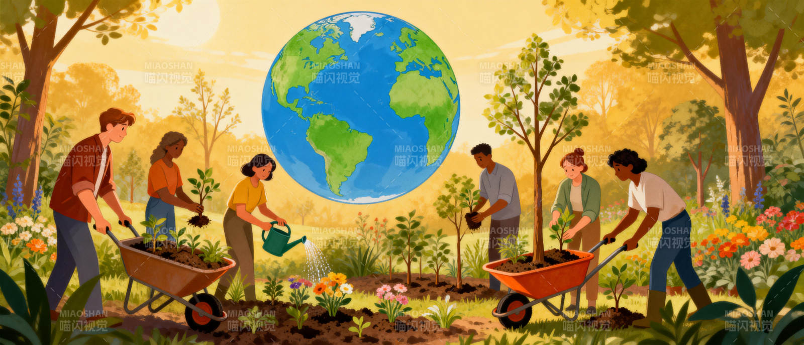 共植绿洲 守护地球图片