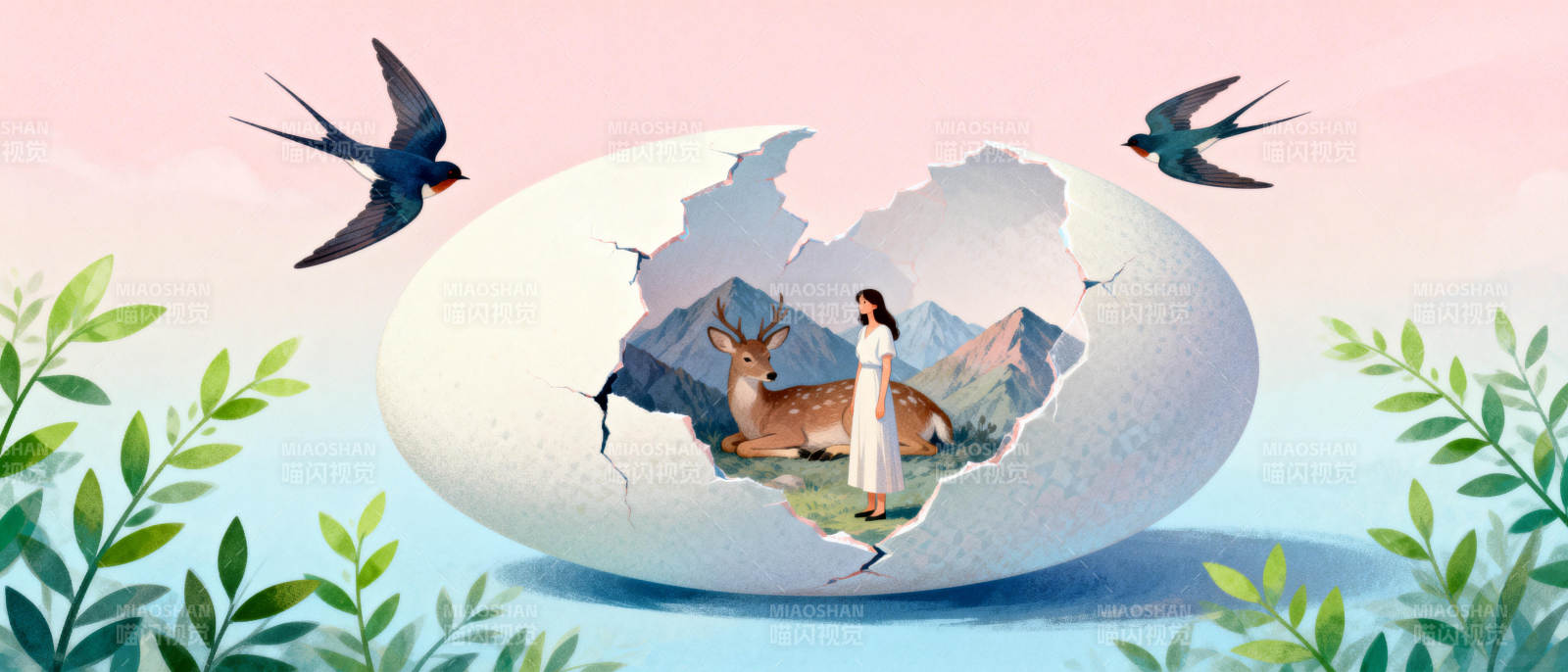 破壳新生 自然和谐图片