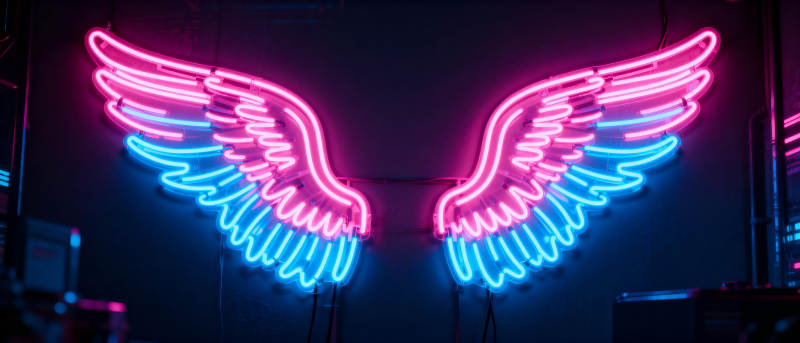 霓虹羽翼图片