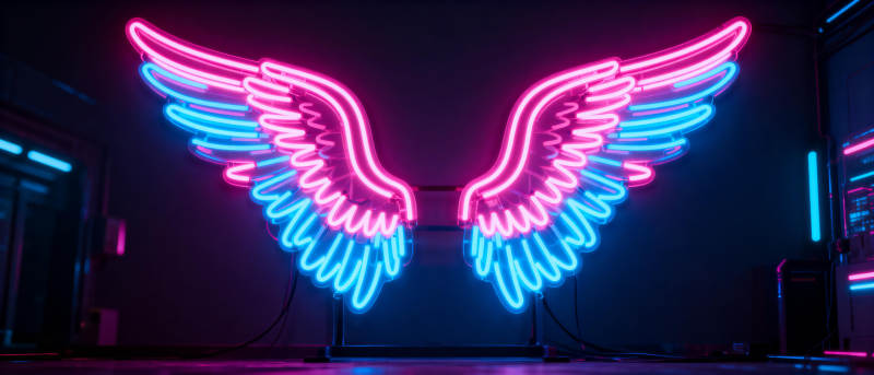 霓虹羽翼图片