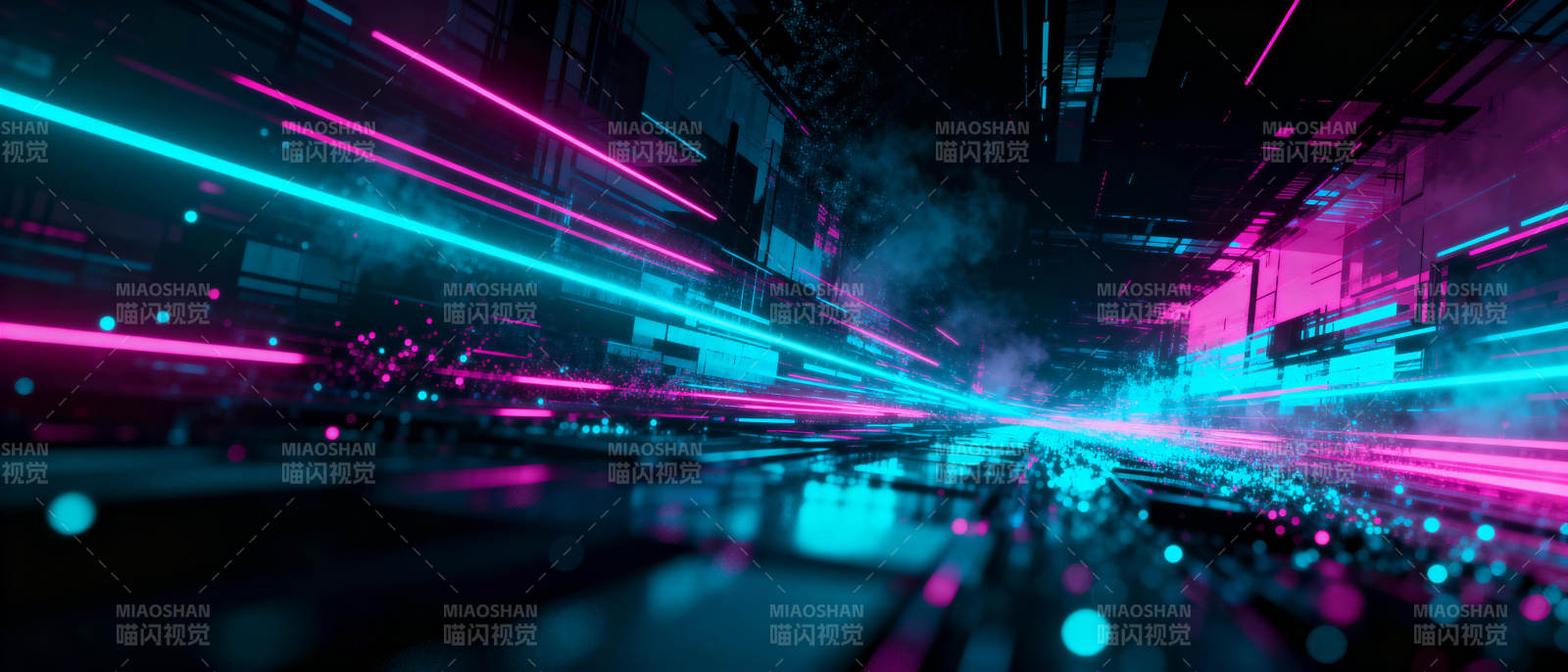 霓虹都市夜景图片