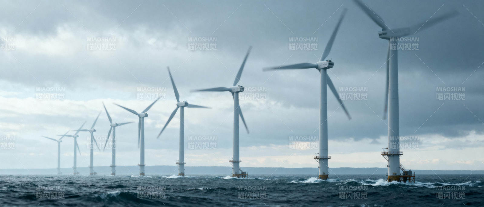 海上风力发电场图片