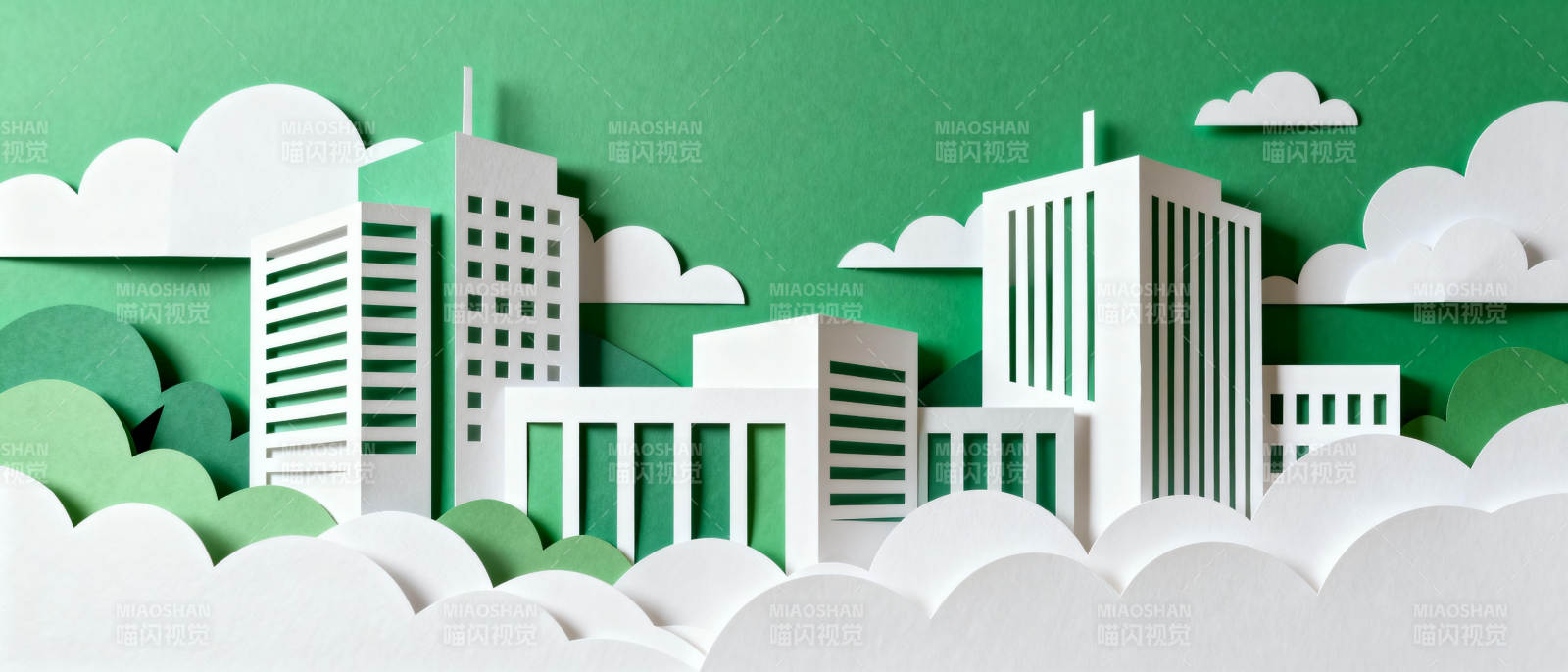 纸艺城市风景图片