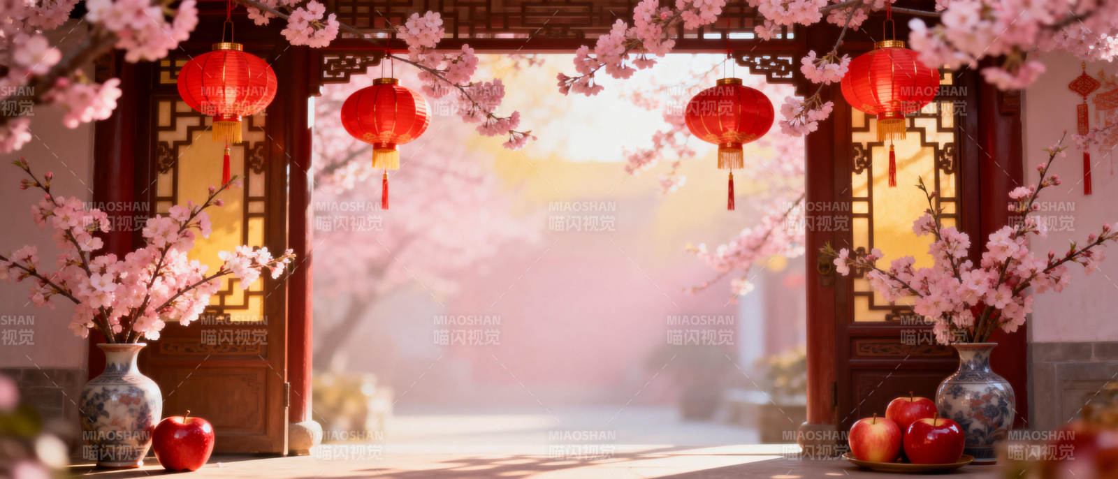 春日庭院赏樱灯图片