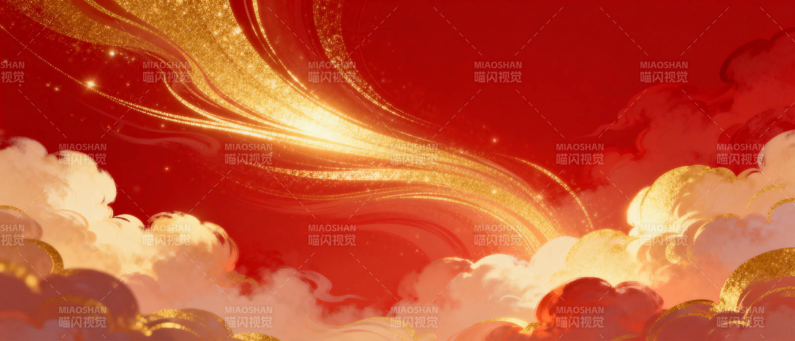 祥云金光映红天图片