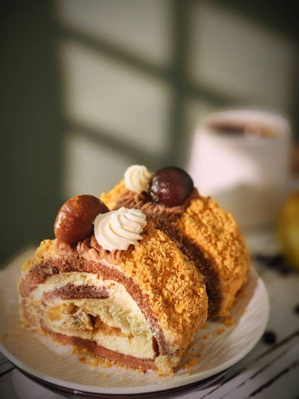 巧克力奶油卷图片