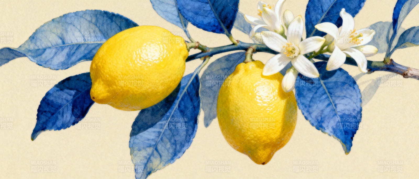 柠檬花枝图图片