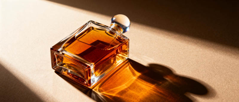 琥珀酒瓶光影图片