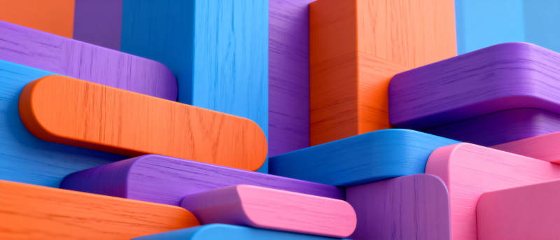 多彩几何拼接图片