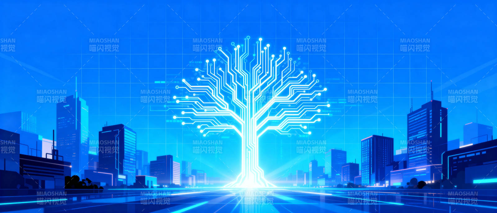 科技之树照亮未来图片