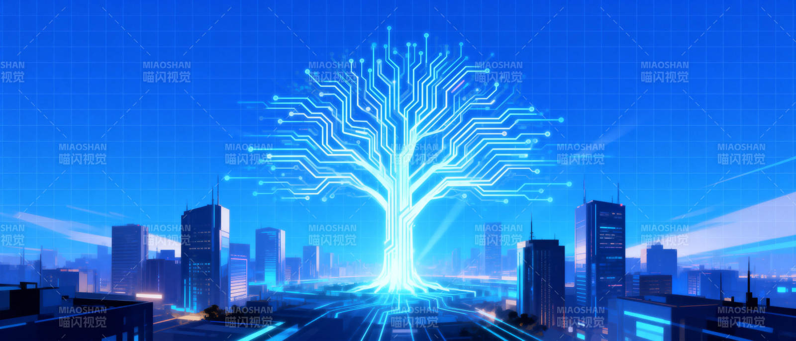 科技之树点亮未来图片